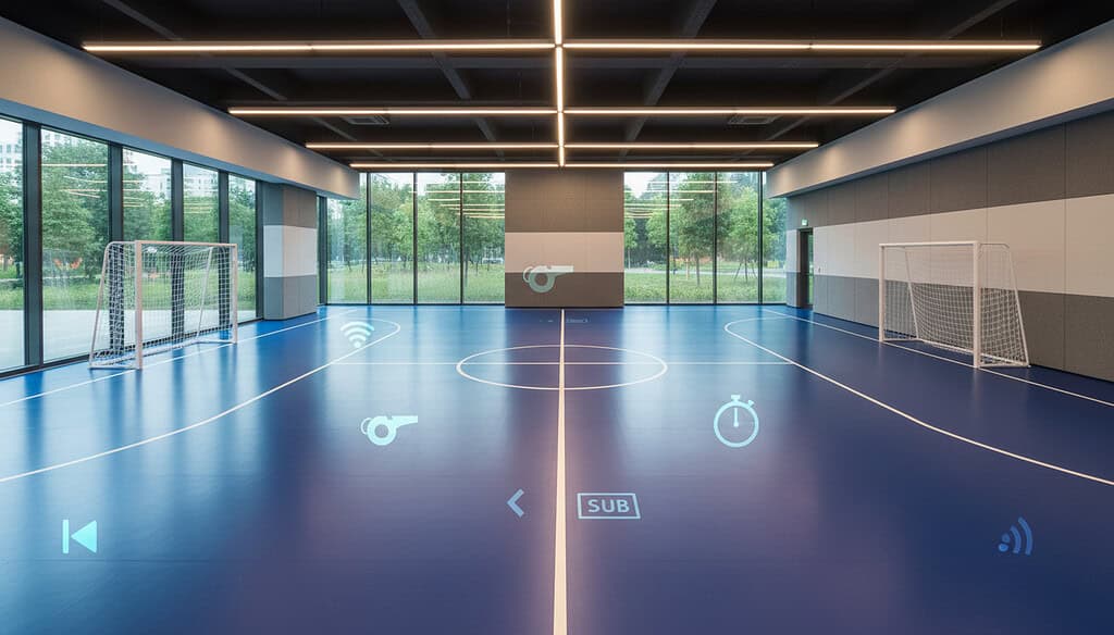 Futsal regler for spilloppsett, bane og dommerfunksjon